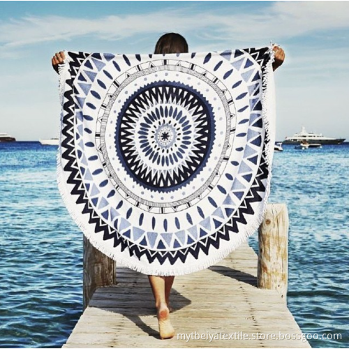 2017 new 100 % cotton Round BeachTowels High quality best price